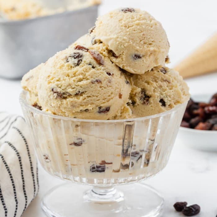 No-Churn Rum Raisin Ice Cream