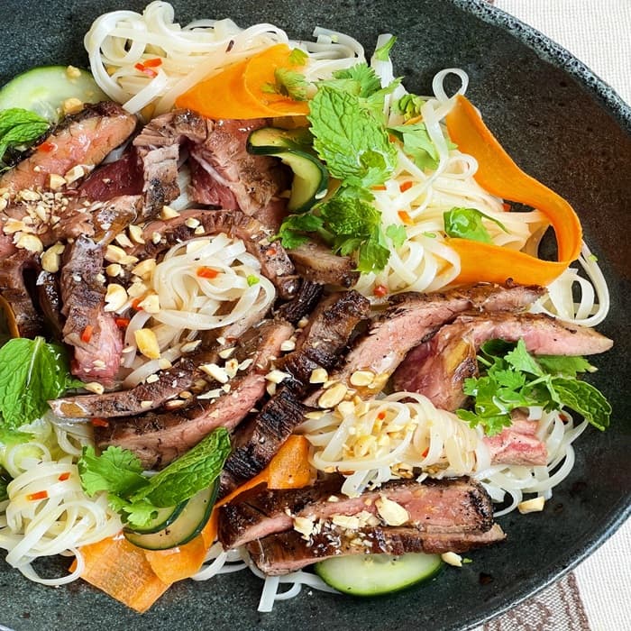 Steak & Vietnamese noodle salad
