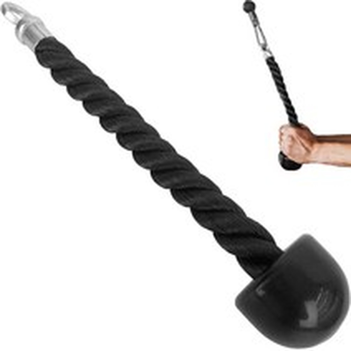 HVO 랫풀다운 로프, 집에서 쉽게 강한 삼두 만들기