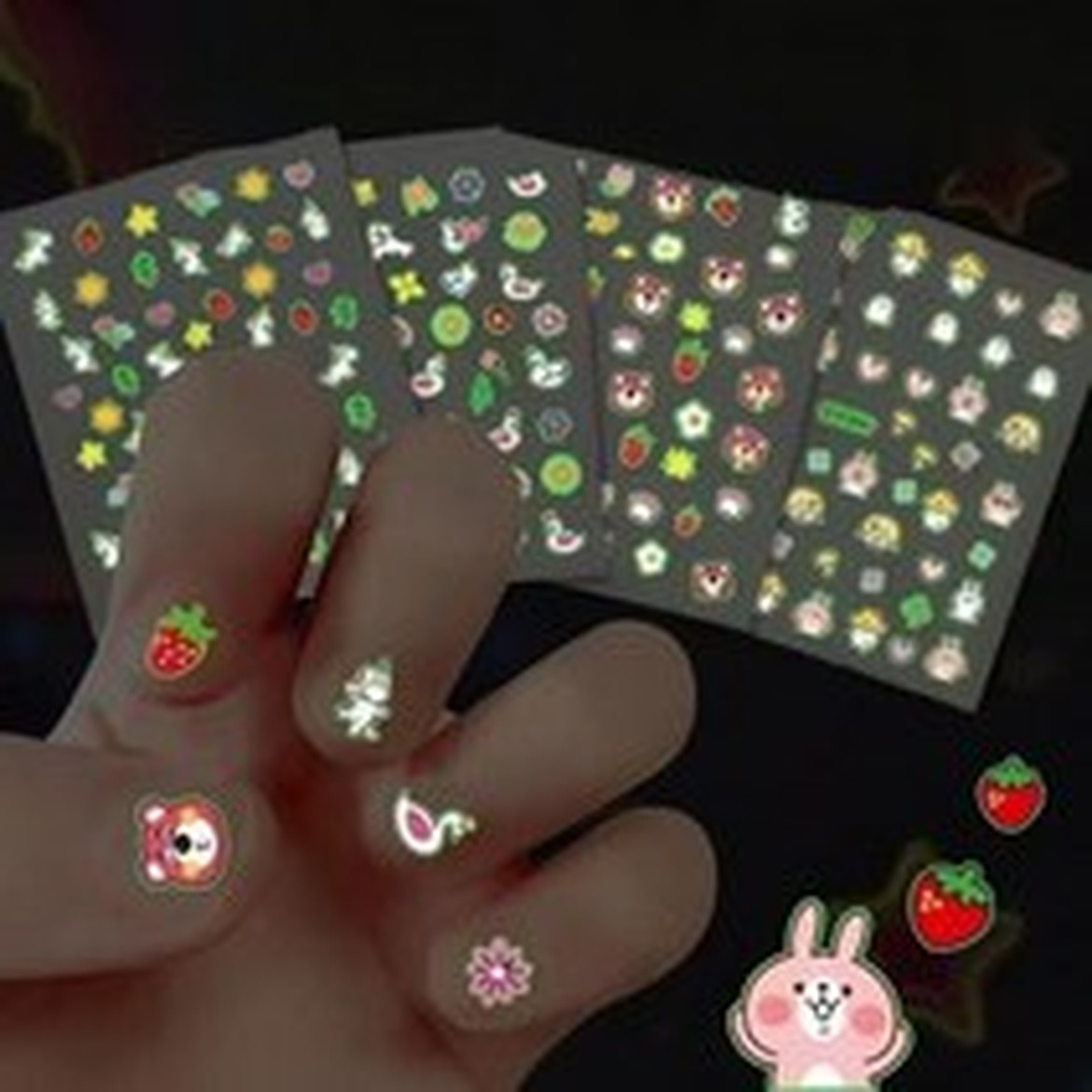 스콜피오 야광 네일아트 스티커 30종 사용해보니