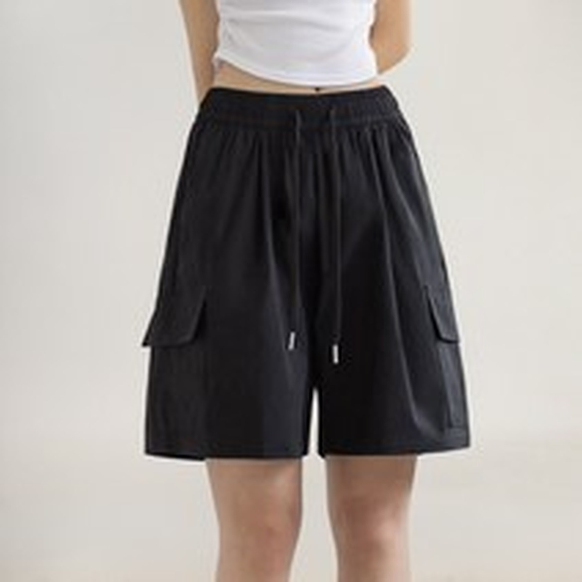 아히쥬 여성 밴딩 스판 카고 반바지 쇼츠 사용 후기