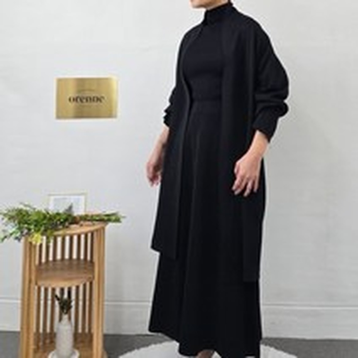 시그니처 플로우 스판 골지니트 스커트 3피스 세트 착용 후기