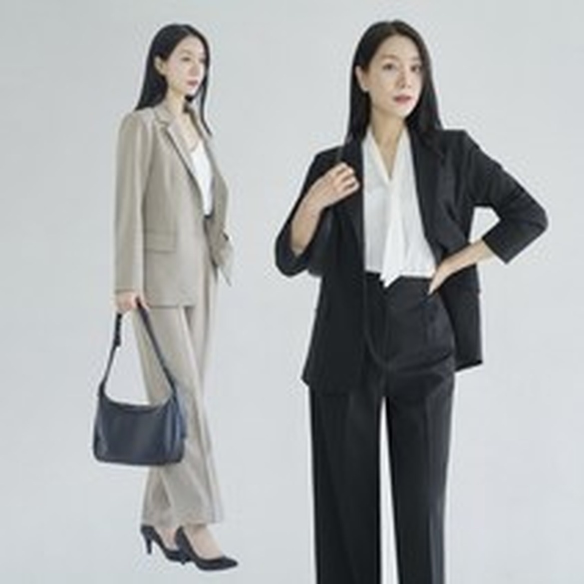 여성 캐주얼 정장 세트 투피스 루즈핏 와이드 후기