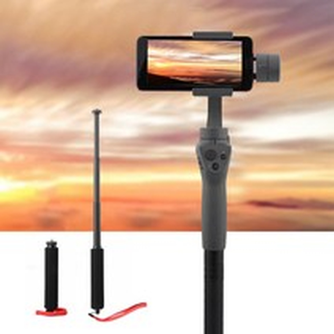 짐벌 연장 셀카봉, 기대 이상으로 편리한 사용감