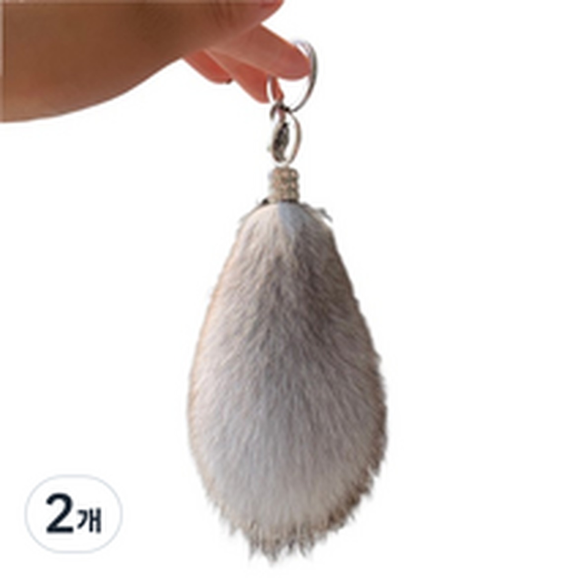 리얼 폭스 꼬리 자동차키링, 심플하고 큐트한 매력