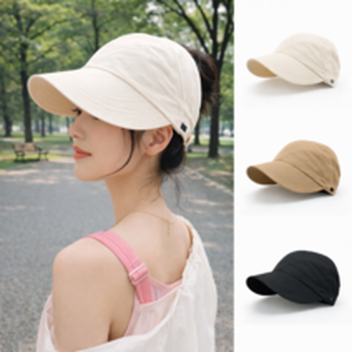 여성 포니테일 썬캡으로 여름 골프를 찰떡같이 즐겼던 후기