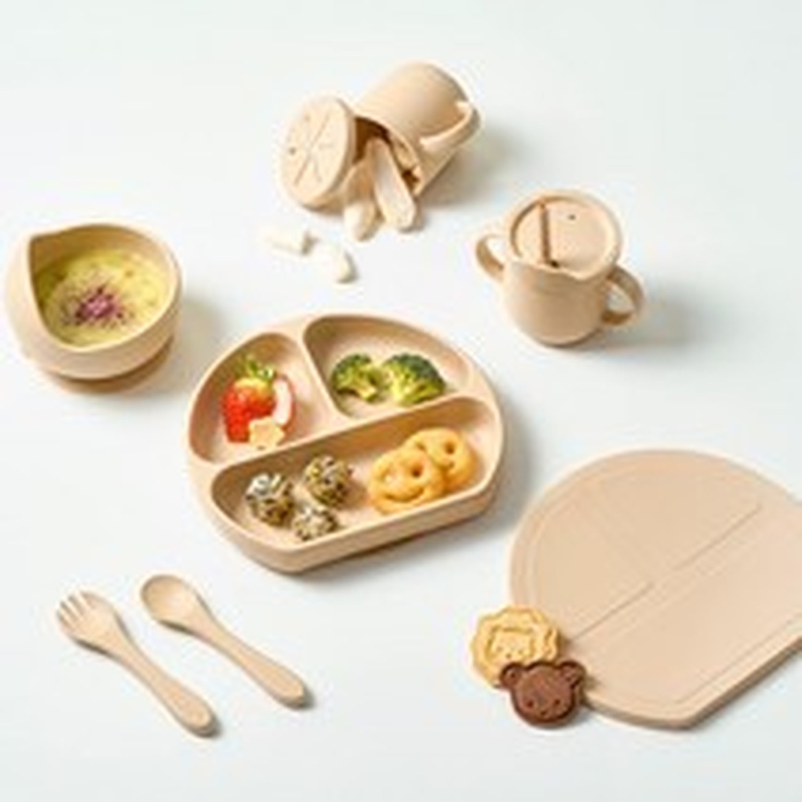 어텀31 유아 실리콘 식기 올인원 세트, 흡착력 강한 실사용 후기