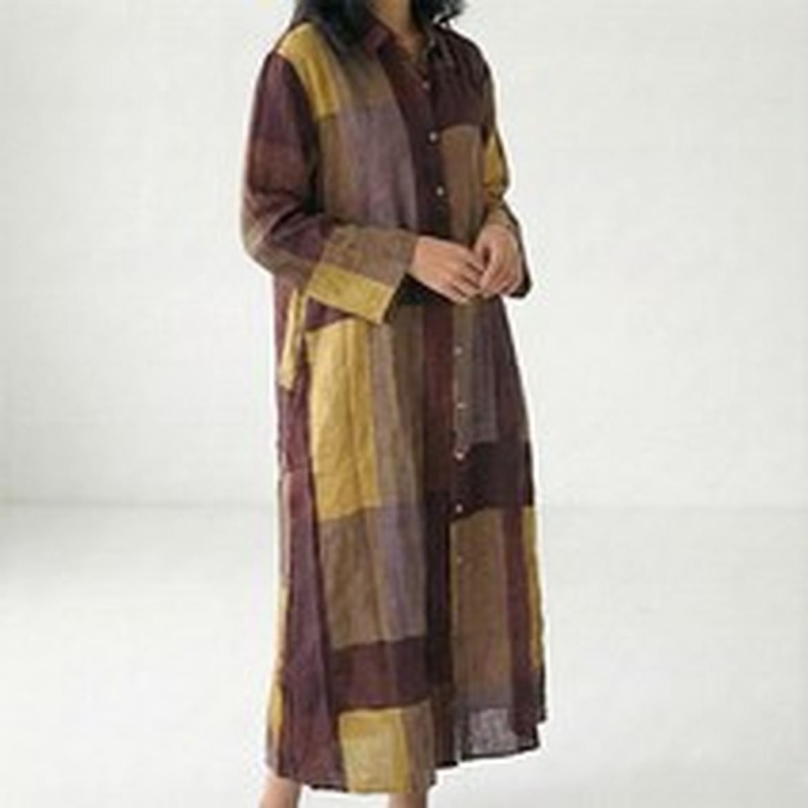 UPPERCUT 여성 오버핏 컬러블록 맥시 셔츠원피스 사용 후기