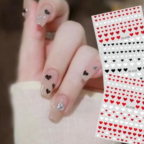 심쿵 쁘띠 하트 네일 스티커 | 귀여운 디자인과 사용 편의성