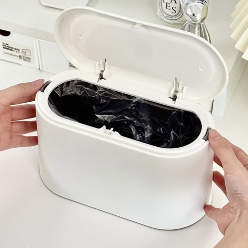 무지 쓰레기통 소형 탁상용 원터치미니 휴지통 활용 정리