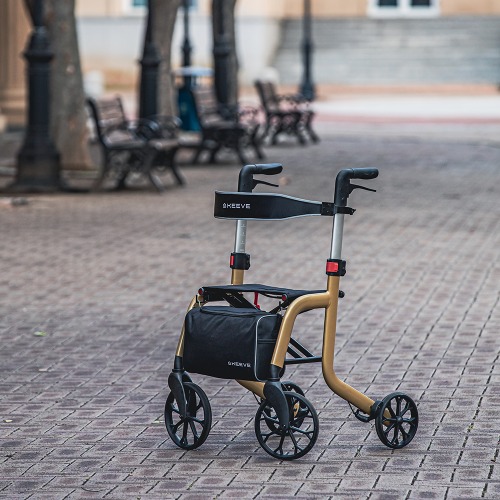 키브 실버카 롤레이터 보행기 골드 | 내구성과 편의성 강조