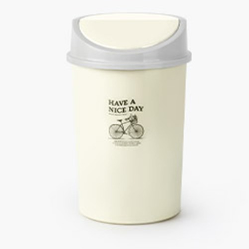 작은 플라스틱뚜껑휴지통 7L | 안방과 거실에 적합한 쓰레기통