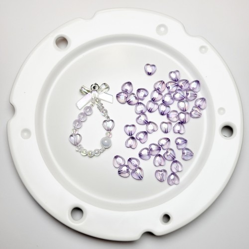 키링 만들기 비즈 키링 부자재 정리 | 클리어 오로라 하트 활용법