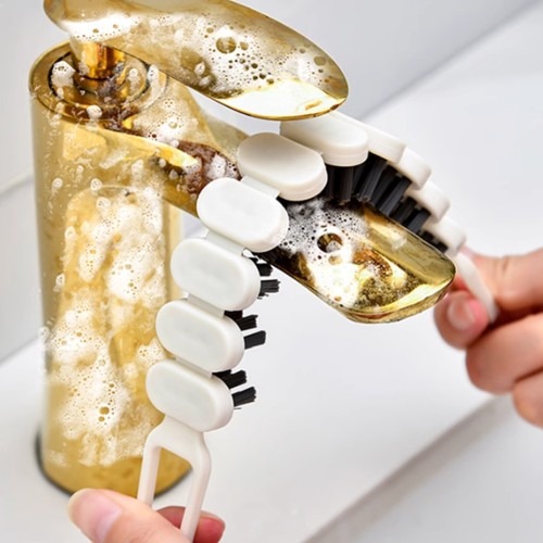 구부리는 양면 브러쉬 플랙시블 청소솔 | 좁은 틈새까지 깨끗하게