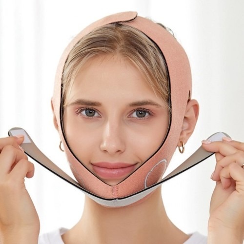 얼굴리프팅 브이라인 밴드 핑크색상 | 편리한 사용성과 효과적인 디자인