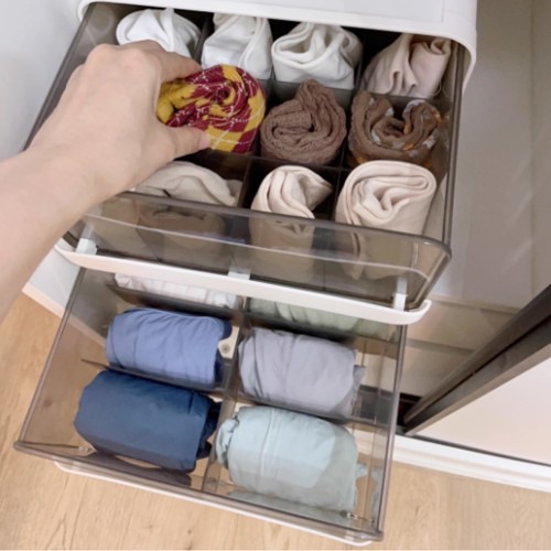 적층형 칸막이 속옷 정리함 | 효율적인 수납과 위생 관리