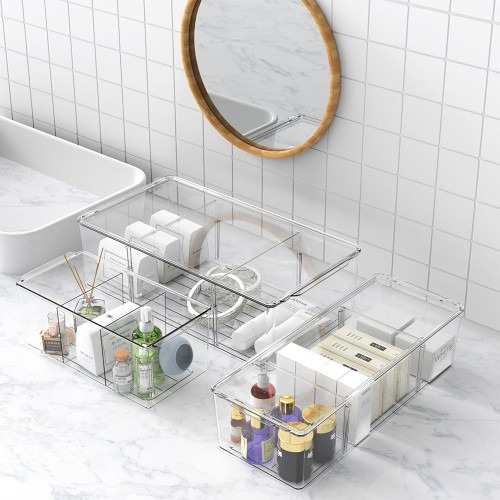 칸막이 투명 아크릴 정리함 | 중형 수납함으로 탕비실 정리하기