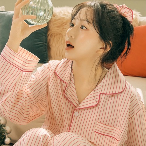 도씨x해원 PICK 실크핏 러브썸 긴팔 카라 커플 잠옷 세트 후기 | 부드러운 착용감과 스타일리시한 디자인