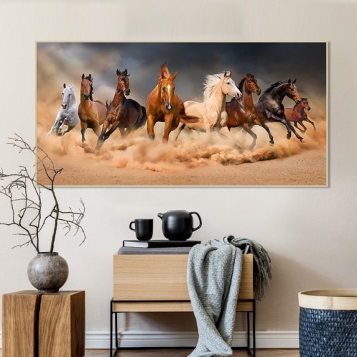 말 그림 팔마도 블랙 와이드 액자 인테리어 활용