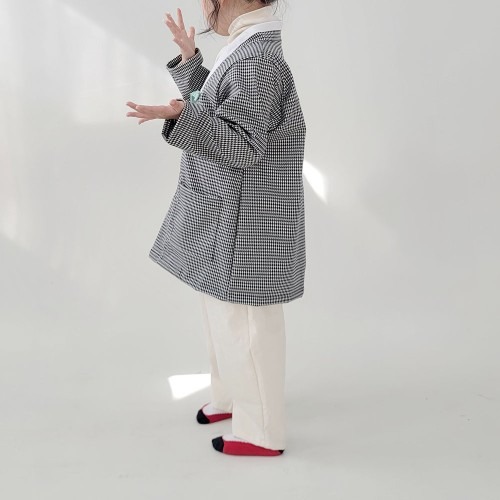 더수 클래식 정장 체크 한복 두루마기, 세련된 경량 스타일