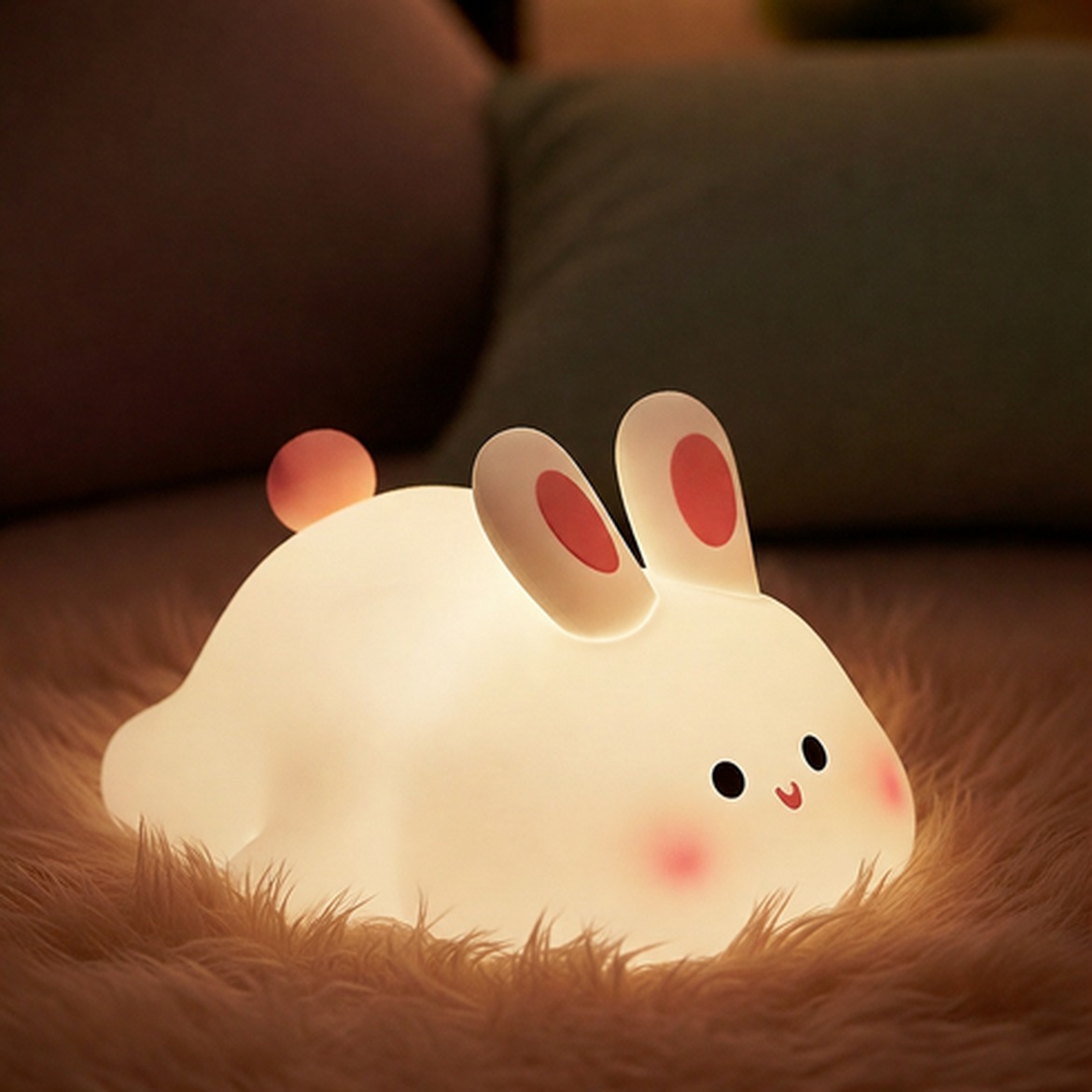 블루리 모찌토끼 실리콘 LED 무드등으로 만드는 아늑한 밤