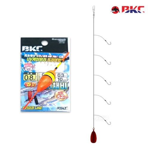BKC 빙어채비 5본 BK821 얼음낚시 필수 아이템