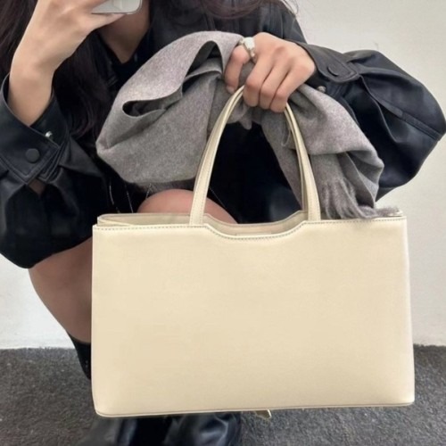더블 스퀘어 가죽 레더 버킷 토트백 실용적인 선택