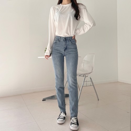 일자 셀프 컷팅 팬츠, 스타일을 완성하는 스판 바지