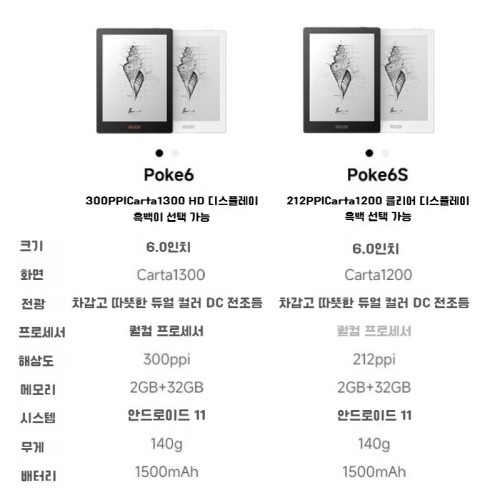 오닉스 북스 포크6 이북리더기 뛰어난 사용 편의성