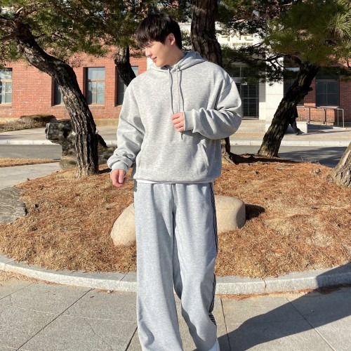 오버핏후드티 안정감 있는 남자크롭 무지후드티