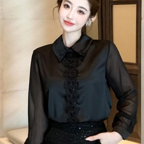 가을 데일리 레이어드 스타일, 레이스 쉬폰 블라우스 구매 전 체크포인트