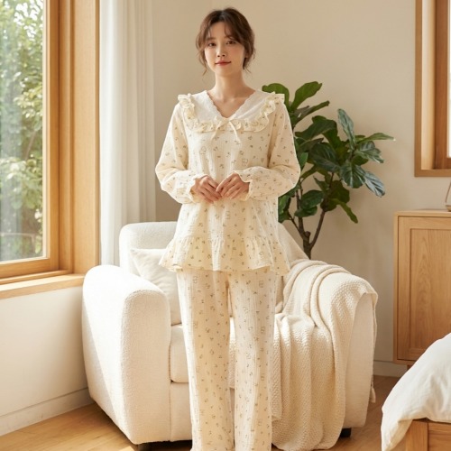 홈웨어 고민 해결! 한나라 여성 거즈면 러블리 파자마세트의 장점과 체크포인트
