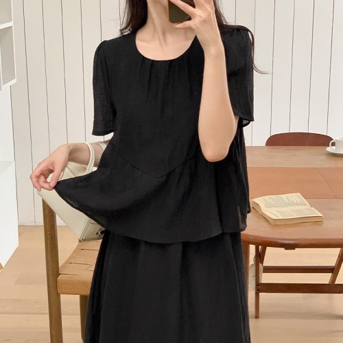 여름철 편안한 착용감과 스타일, 라운드넥 투피스 원피스 확인 포인트