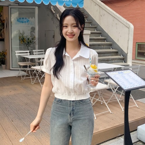 밴딩 셔링 퍼프 크롭 반팔 블라우스 구매 전 체크포인트 및 활용 팁