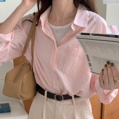 봄 가을 필수 아이템, 에브 스트라이프 오버핏 카라 하프 셔츠 구매 전 체크 포인트