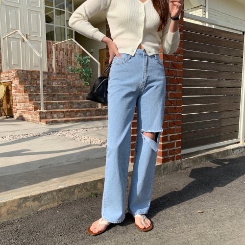 여름에 적합한 찢어진 하이웨스트진 구매 전 확인할 점