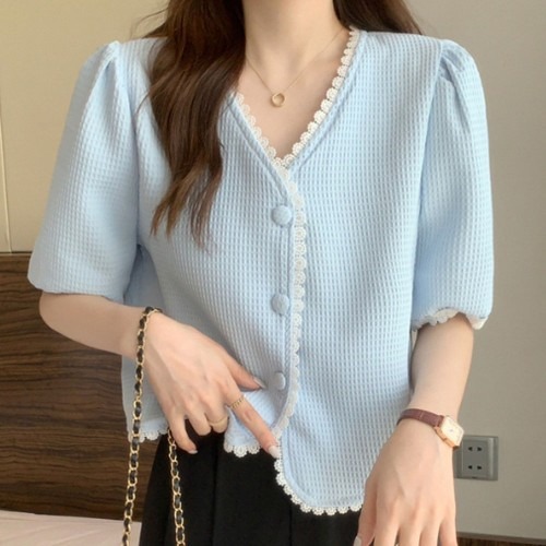 여름에 적합한 레이스 브이넥 버튼 반팔 자켓 구매 전 확인 포인트